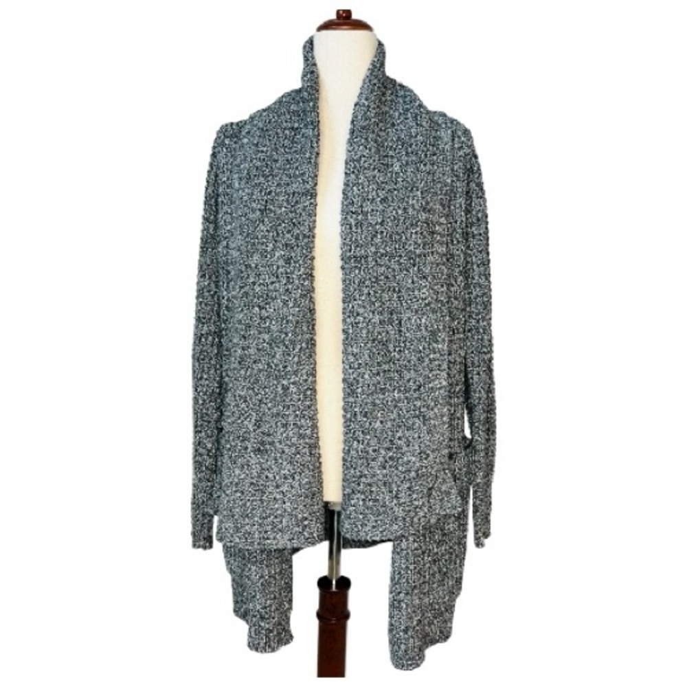 LINE The Label Gray Shawl Collar Pocketed Long Sleeve Cardigan Size Medium